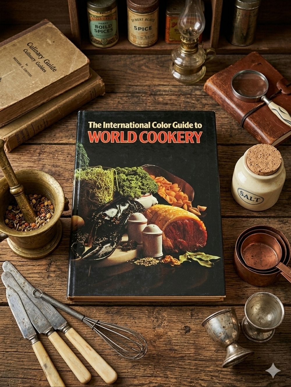 VINTAGE 1976 International Color Guide to World Cookery Cookbook – Hardcover